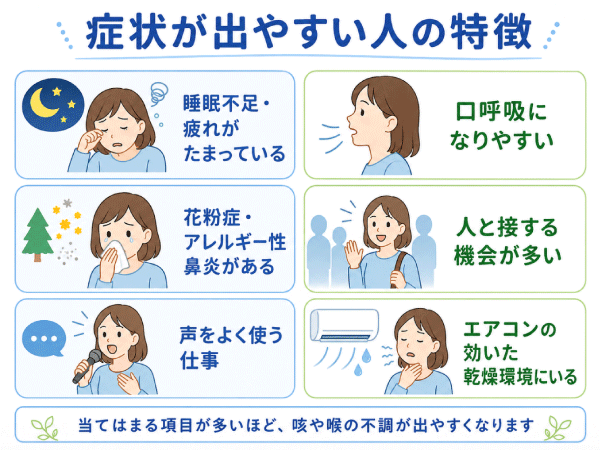 症状が出やすい人の特徴